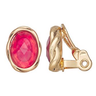 Napier Gold Tone Berry Sweet Clip-On Earrings