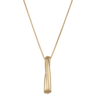 Napier Gold Tone Golden Waves Frontal Necklace