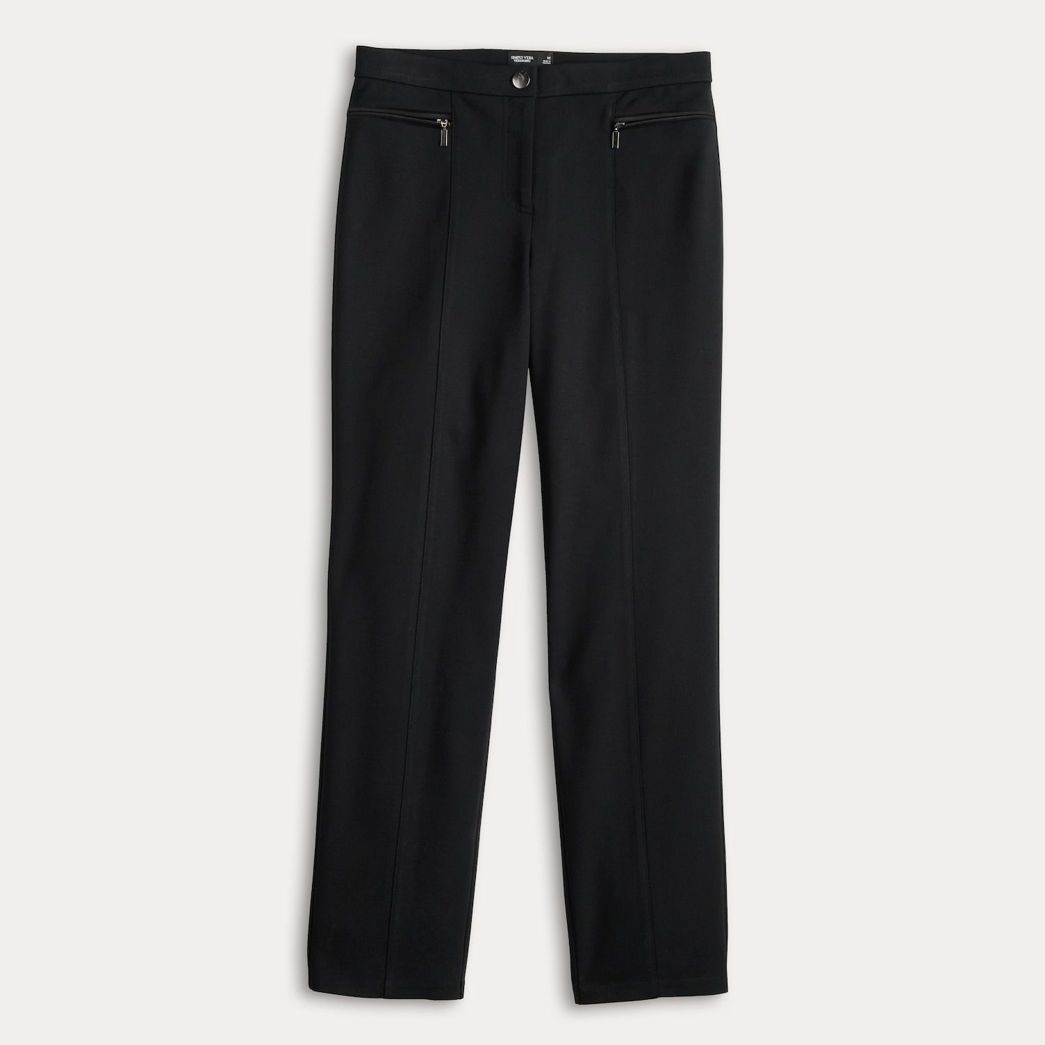 Women's Simply Vera Vera Wang Mid Rise Slim Ponte Pants