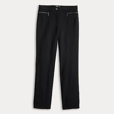 Women's Simply Vera Vera Wang Mid-Rise Slim Ponte Pants