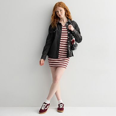 Juniors' SO® Long Sleeve Henley Dress