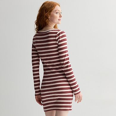 Juniors' SO® Long Sleeve Henley Dress