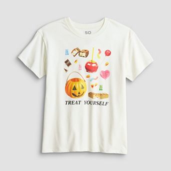 Girls 6-20 SO® Halloween Oversized Graphic Tee in Regular & Plus Size