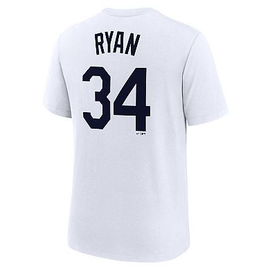 Men's Nike Nolan Ryan White Houston Astros Cooperstown Collection Name & Number Tri-Blend T-Shirt