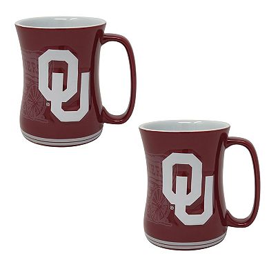 Oklahoma Sooners 16oz. Sculpted Barista Mug Two-Pack