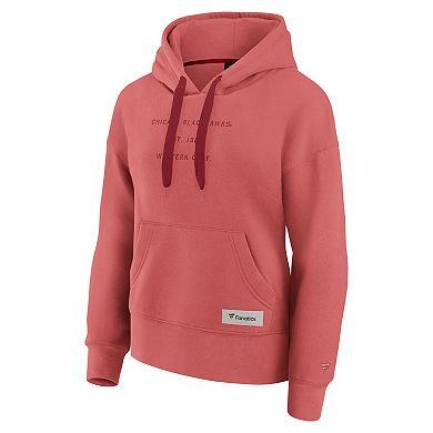 Women's Fanatics Red Chicago Blackhawks Elements Future Ground Subtle Tonal Pullover Hoodie