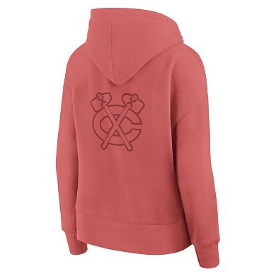 Women's Fanatics Red Chicago Blackhawks Elements Future Ground Subtle Tonal Pullover Hoodie