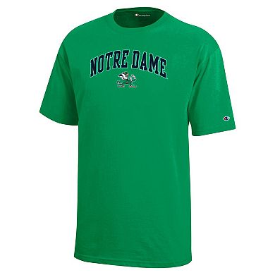 Youth Champion Green Notre Dame Fighting Irish Arch Over Logo T-Shirt