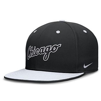 Men's Nike Black/White Chicago White Sox True Primetime Two-Tone Performance Fitted Hat