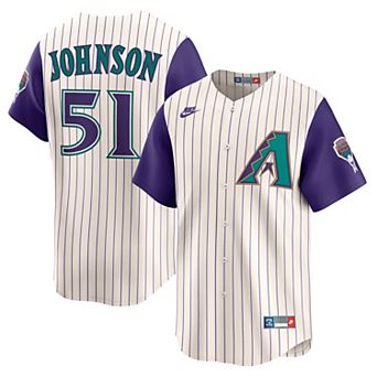 Men's Nike Randy Johnson Cream Arizona Diamondbacks Throwback Cooperstown Collection Limited Jersey