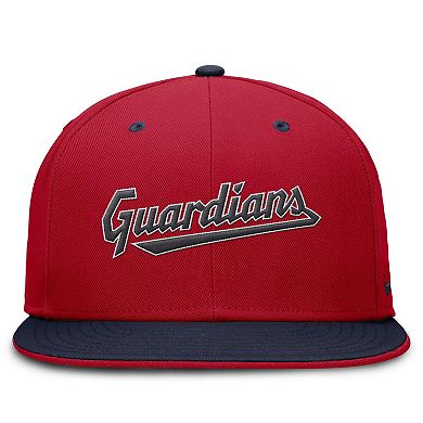 Men's Nike Red/Navy Cleveland Guardians True Primetime Two-Tone Performance Fitted Hat