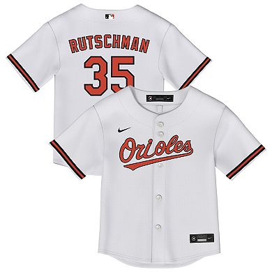 Toddler Nike Adley Rutschman White Baltimore Orioles Replica 2.0 Player Jersey