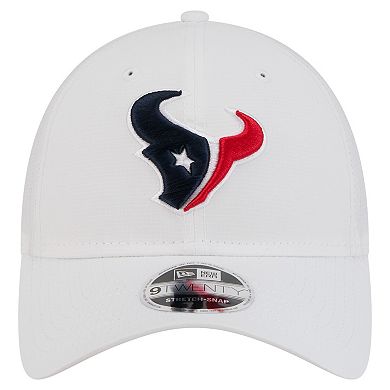 Men's New Era White Houston Texans Active Ripstop 9TWENTY Stretch-Snap Hat