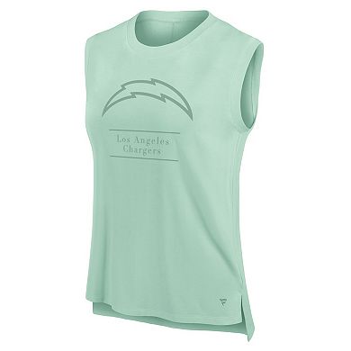 Women's Fanatics Mint Los Angeles Chargers Studio Embrace Tank Top