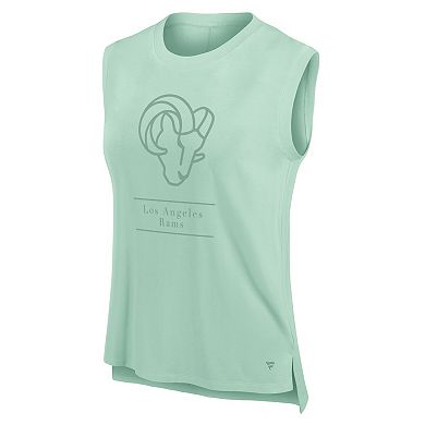Women's Fanatics Mint Los Angeles Rams Studio Embrace Tank Top