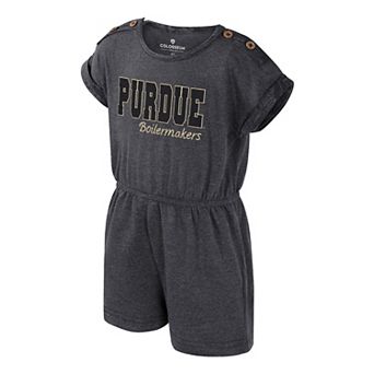 Girls Toddler Colosseum Charcoal Purdue Boilermakers Cinder Romper