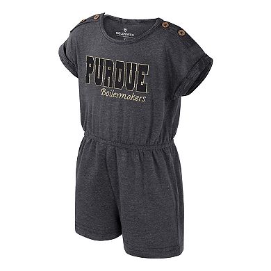 Girls Toddler Colosseum Charcoal Purdue Boilermakers Cinder Romper