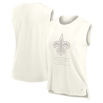 Women's Fanatics Cream New Orleans Saints Studio Embrace Tank Top