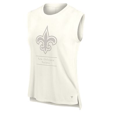 Women's Fanatics Cream New Orleans Saints Studio Embrace Tank Top