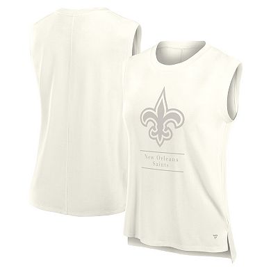 Women's Fanatics Cream New Orleans Saints Studio Embrace Tank Top