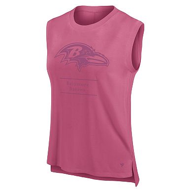 Women's Fanatics Pink Baltimore Ravens Studio Embrace Tank Top