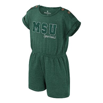 Girls Toddler Colosseum Green Michigan State Spartans Cinder Romper