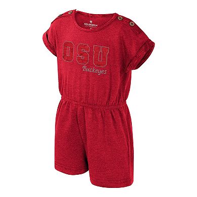 Girls Toddler Colosseum Scarlet Ohio State Buckeyes Cinder Romper