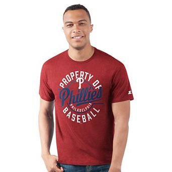Men's Starter Red Philadelphia Phillies Prime Time Property Of T-Shirt