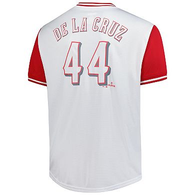 Men's Profile Elly De La Cruz White Cincinnati Reds Big & Tall Birdeye T-Shirt