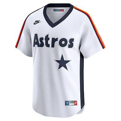 Men's Nike Nolan Ryan White Houston Astros Throwback Cooperstown Collection Limited Jersey
