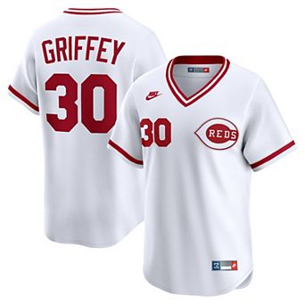 Men's Nike Ken Griffey White Cincinnati Reds Throwback Cooperstown Collection Limited Jersey