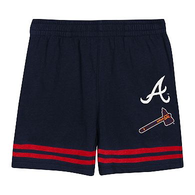 Toddler Navy Atlanta Braves Bonus Ball T-Shirt & Shorts Set