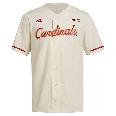Men's adidas Cream Louisville Cardinals Replica Baseball Jersey