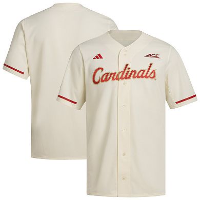 Men's adidas Cream Louisville Cardinals Replica Baseball Jersey