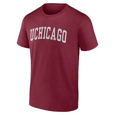Men's Maroon UChicago Maroons Arched Wordmark T-Shirt