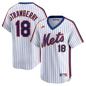 Men's Nike Darryl Strawberry White New York Mets Throwback Cooperstown Collection Limited Jersey