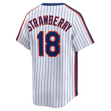 Men's Nike Darryl Strawberry White New York Mets Throwback Cooperstown Collection Limited Jersey
