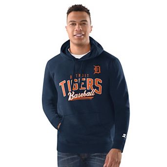 Men's Starter Navy Detroit Tigers Classic Pullover Hoodie