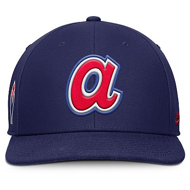 Men's Nike Navy Atlanta Braves Pro Performance Snapback Hat