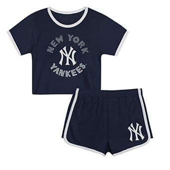 Toddler Navy New York Yankees Double Run T-Shirt & Shorts Set