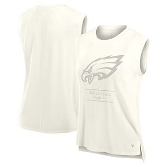 Women's Fanatics Cream Philadelphia Eagles Studio Embrace Tank Top