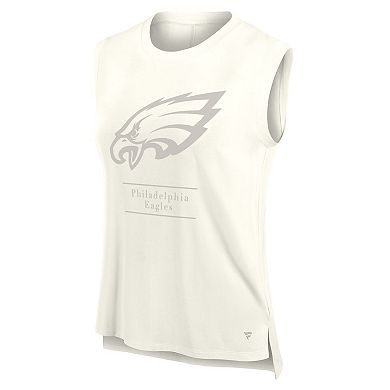 Women's Fanatics Cream Philadelphia Eagles Studio Embrace Tank Top