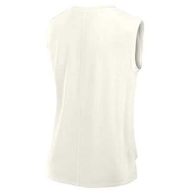 Women's Fanatics Cream Pittsburgh Steelers Studio Embrace Tank Top
