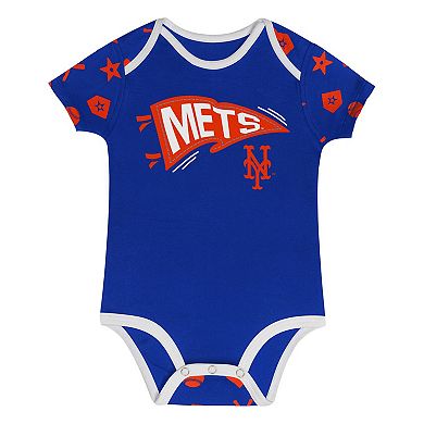 Infant Blue New York Mets On Deck 2-Piece Diaper Cover Set