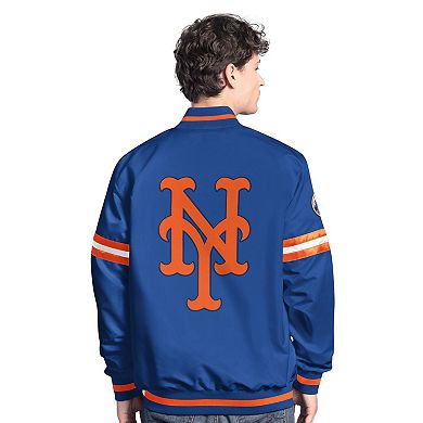 Men's Starter Royal New York Mets Scout Full-Snap Varsity Jacket