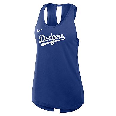 Women's Nike Royal Los Angeles Dodgers Crisscross Performance Tank Top