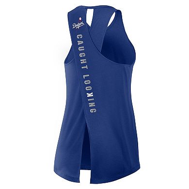 Women's Nike Royal Los Angeles Dodgers Crisscross Performance Tank Top