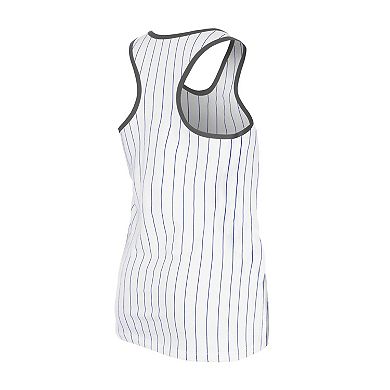 Women's New Era White Los Angeles Dodgers Gameday Pinstripe Tank Top