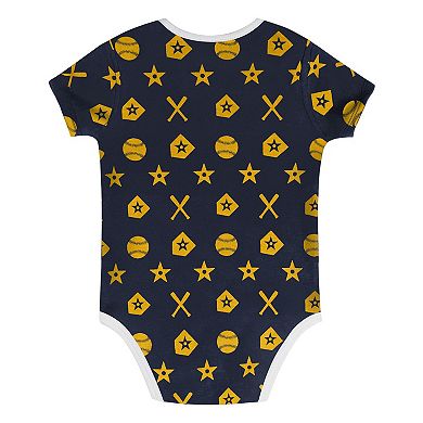 Infant Navy Milwaukee Brewers On Deck 2-Piece Diaper Cover Set