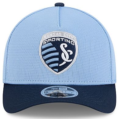 Men's New Era Light Blue Sporting Kansas City 2025 Jersey Hook 9FORTY M-Crown Adjustable Hat